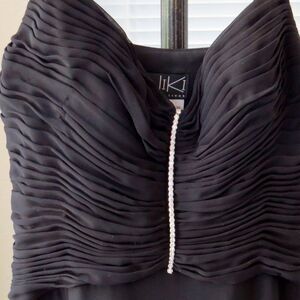 Niki by Niki Levas Black Evening/Cocktail Dress. Rhinestone accent. Size 6